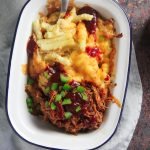 Baked Mac & Cheese with Pulled Pork – Flame Tree Style